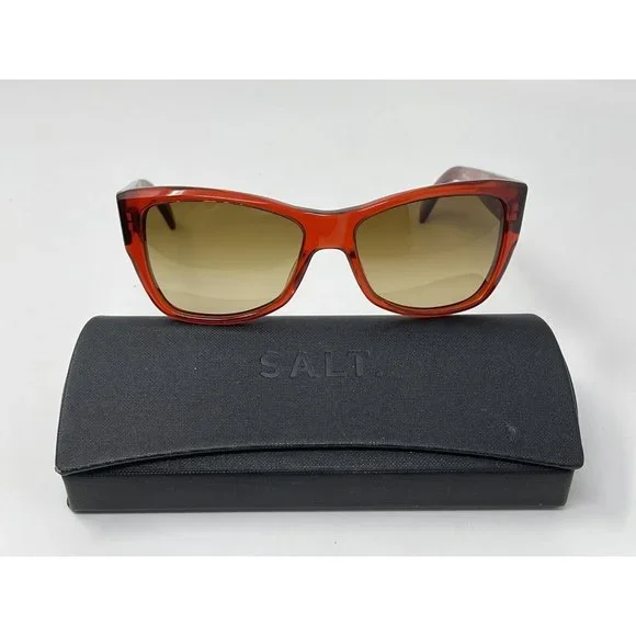 Salt Optics Hixon Persimmon Polarized Sunglasses Handcrafted Japan Excellent Con Teton | Matte Woodgrain – SALT. Optics main image 2